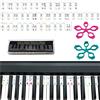 BOELLRUNO 88 Tasti Pianoforte Tastiera Adesivi Silicone Adesivi Note Musicali per Tastiera Adesivo per Tasti di Piano Rimovibile di Tasti con 2 Esercizi per le dita e scatola di plastica