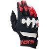 Alpinestars guanto in pelle uomo Halo - 1304 Black White Bright Red