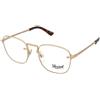 Persol PO2490V 1142 | Occhiali da Vista Graduati | Prova Online | Unisex | Metallo | Quadrati | Oro | Adrialenti