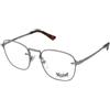 Persol PO2490V 513 | Occhiali da Vista Graduati | Prova Online | Unisex | Metallo | Quadrati | Rutenio | Adrialenti