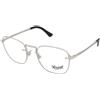 Persol PO2490V 518 | Occhiali da Vista Graduati | Prova Online | Unisex | Metallo | Quadrati | Argento | Adrialenti