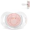 Suavinex, Ciuccio Premium per Neonati 0-6 Mesi. Ciuccio con tettina simmetrica SX Pro in silicone Tettina piatta e simmetrica. Bonhomia, Rosa