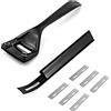 QWORK® Metallo Pelle Skiver Kit con 6 Pezzi Lame Alternative, Strumenti per Rendi Sottile la Pelle
