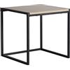 Lastdeco Last Deco - Tavolino piccolo quadrato HENCHE | Tavolino ausiliario in legno e ferro, colore nero e naturale, misure 40 x 40 x 40 cm