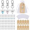 Colrid 30 Pezzi Angelo Custode Portachiavi, Ospiti Regalo Set, Ciondoli Angelo Custode, Ciondolo Etichette,Sacchetti in Organza, per Matrimonio, Natale, Comunione, Cresima, Regalo per Ospiti