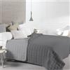 INTRECCI Copriletto Una Piazza E Mezza Estivo, Trapunta Estiva, 210x260 cm, Coperta Estiva, anche Primaverile, Double Face, Moderna, Leggera, Elegante. Colore: Grigio/Antracite