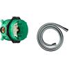 Hansgrohe 01800180 Corpo Incasso Serie Ibox Universale, Verde & 28276000 Flessibile Isiflex, Argento