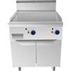 D.L. SERVICE Fry top a gas con piastra liscia - cm 80 x 70 x 108.5 h