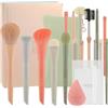 docolor Set Pennelli Make Up,17Pz Premium Synthetic Pennelli Trucco con Spugnetta e Trousse in Pelle PU,Adatti per il Fondotinta Misto, Correttore, Blush, Ombretto, Contouring