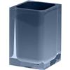 GEDY | Auckland Porta Spazzolino in Resina Trasparente Colore Blu Petrolio, Dimensioni 11 x 7,2 x 7,2 cm e Peso 0,29 kg