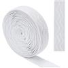 GORGECRAFT 5 Yards 20mm Largo Nastro Elastico Antiscivolo Onda Silicone Elastico Pinza Banda Elastica Gomme Elastiche Cintura per Abbigliamento Fai-da-Te Cucito Pantaloncini Sportivi, Bianco