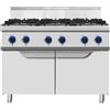 D.L. SERVICE Cucina a gas con 6 fuochi - Vano con ante - cm 120 x 90 x 114h