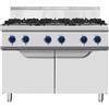 D.L. SERVICE Cucina a gas con 6 fuochi - Vano con ante - cm 120 x 90 x 114h