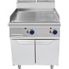 D.L. SERVICE Fry top a gas piano 1/2 liscio 1/2 rigato - cm 80 x 90 x 114h