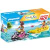 playmobil Family Fun Playset Starter Pack Moto d'Acqua con Banana Boat per Bambini da 4+ Anni - 70906