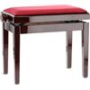 GEWA panca per pianoforte Deluxe, legno massiccio, regolabile in altezza, mogano lucido