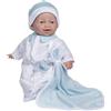 JC Toys Baby JT39640-BEBE' con Copertina Azzurra CM28, Colore Blue, Taglia Unica, 13111