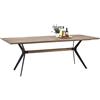 Kare Design Tavolo Downtown Rovere, Marrone, 220X110 cm, Legno Massello di Rovere, Sala da Pranzo, Scrivania, Ufficio, Studio