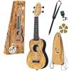 Ortega Guitars Ukulele Soprano Mancino - Acustico - Keiki K3 Series - Accessori Inclusi - Spalted Acero / ABS, Natural (K3-SPM-L)