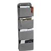 Relaxdays Portaoggetti da Parete, 4 Scomparti, Organizer da Porta con Ganci, Salvaspazio per Bagno e Ufficio, Grigio
