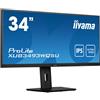 iiyama iiyama ProLite XUB3493WQSU-B5 - Monitor a LED - 34 - 3440 x 1440 UWQHD @ 75 Hz - ADS-IPS - 400 cd/m² - 1000:1 - 4 ms - 2xHDMI, DisplayPort - altoparlanti - nero opaco XUB3493WQSU-B5