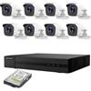 HIKVISION KIT VIDEOSORVEGLIANZA IP POE 2 MPX 8 TELECAMERE HIKVISION HD 500GB