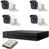 HIKVISION KIT VIDEOSORVEGLIANZA IP POE 2 MPX 4 TELECAMERE HIKVISION NVR 8 CANALI HD 500GB