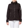 CMP - Giacca in light softshell da donna con cappuccio removibile, Nero, 46