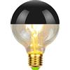 TIANFAN Lampadine Led Vintage Metà Specchio Lampadina Senza Ombre G80 Edison 2700Kelvin 4W Decorativa Speciale Dimmerabile (Nero)