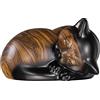 Kriss Art Urne per animali domestici Urna per gatti in cremazione dormiente in resina Urne cinerarie per ceneri Urna di piccoli animali…