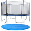 Monzana Trampolino Ø 244/305/366/426cm Set Completo Tappeto Elastico Rete Sicurezza Scala Copertura Trampolini Elastici