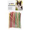 Croci King Bone - Bastoncino Snack premio masticativo per cani in Pelle Bovina, dental stick per la pulizia dei denti, 13 cm - 25 pz