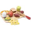 Woet® Set Frutta da Tagliare Legno, Cibo Giocattolo con Coltello e Tagliere, Accessori Cucina Bambini, Gioco di Ruolo Cucina, Attività Creativa, Regalo Prescolare, A Partire da 2 Anni