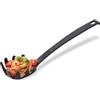 FACKELMANN 23745 - Cucchiaio da spaghetti da 30 cm, in plastica, cucchiaio per pasta per padelle e pentole rivestite (colore: Nero), quantità: 1 pezzo