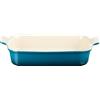 Le Creuset Pirofila rettangolare Tradition in gres vetrificato, 32 cm, 4 L, Deep Teal, 71102326420001