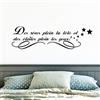 Ambiance Sticker Adesivo da parete con citazione nera | Adesivo da parete con frase Les sogni pieni la testa..., impermeabile, rimovibile, 25 x 75 cm
