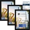 CABBEL set di 3 cornici DIN A4 21x30 in legno MDF con vetro acrilico infrangibile, ideale per collage, ritratti