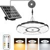 MEIKEE Luce Solare con Sensore di Movimento, Lampade LED Solare Sospensione con Telecomando, Impermeabile IP65, Luce Calda Fredda Regolabile, 6 Luminosità, Cavo da 5m, per Casa, Gazebo, Garage