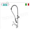 Rubinetto miscelatore monoforo con doccia sospesa e Canna di erogazione da 24,5 cm, comando con leva lunga