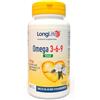 LongLife® Omega 3 6 9 Vegan | Integratore di acidi grassi 100% vegetali ALA e SDA | Ricco di omega 3 | Funzione cardiovascolare | 60 perle | Vegan e senza glutine