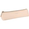 Fyore Lusso PU Astuccio in Pelle Piccolo per Sacchetta Cerniera in Metallo Portapenne Pennelli Make up (Beige)
