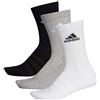 Adidas Cushioned, Calzini Uomo, Nero/Bianco, L