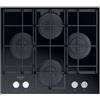 HOTPOINT HAGS61FBK PIANO COTTURA A GAS IN VETRO NERO 60 CM 4 BRUCIATORI