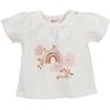 People Wear Organic T-Shirt baby in cotone biologico Happiness - col. bianco