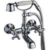 DP Griferia GCC004 Rubinetto Bagno Serie Almendro Cromato, Argento