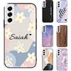 ZhuoFan Custodia Personalizzata per Samsung Galaxy S21 FE (5G) 6,4 con Disegni Marble, Nome Personalizzato Cover con Testo custom, Aesthetic Nera Silicone Antiurto Personalizzabili Case