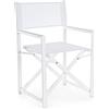 KONTE.DESIGN Set di 2 Poltroncine TAYLOR Bianche Pieghevoli