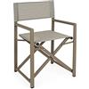 KONTE.DESIGN Set di 2 Poltroncine TAYLOR Tortora Pieghevoli
