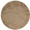 -LUXOR- living Coste - Tappeto a pelo lungo in finta pelliccia di pecora, 80 cm, rotondo, tortora