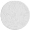 -LUXOR- living Coste - Tappeto a pelo lungo in finta pelliccia di pecora, 80 cm, rotondo, bianco